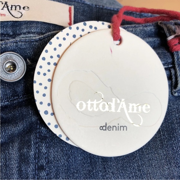 NWT Anthropologie Ottod'Ame Denim 29x35" Wide Leg Hi-Rise Blue Jeans - Picture 7 of 12